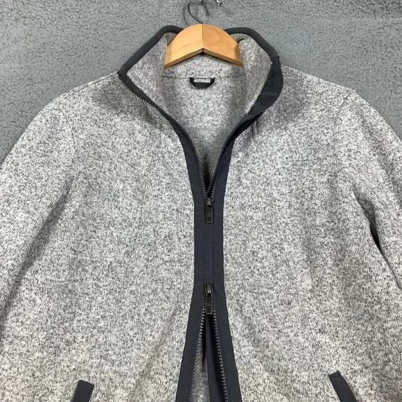 Lululemon Its Fleecing Cold Jacket Women's 10 Heather White/Dark Carbon Full Zip - Picture 7 of 10